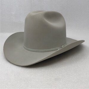 Resistol Hat 5X Beaver Cattleman Cowboy Gray Long Oval Size 6 3/4 Leairds